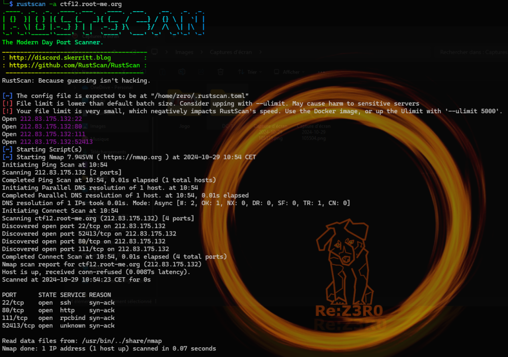 Rustscan result